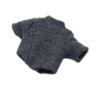 Pegciuho Miniature Top T-Shirt for Doll Action Figure, Short Sleeve Clothes, Material, Suitable for Collection, Photography, Gift, Dark Gray