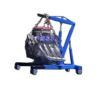 Pegciuho Model Crane Engine for Miniature Workshop Equipment Accessory for Diorama Garage Scene Vehicle Maintenance Simulation Toy Suitable for Decoration, A01 blue W Engine