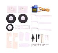 Pegciuho Nylon Landing Gear Wheel Set, Spare Part, Easy to Assemble, Lightweight Fittings, Professional Aircraft Accessory, with Nylon Servo
