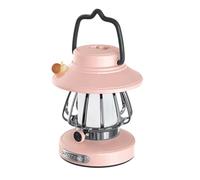 Pegciuho Outdoor Lantern Lamp LED Camping Lantern Vintage Adjustable USB Lantern Light Hanging Lightweight Dimmable Camp Lamp Suitable for Travel, pink