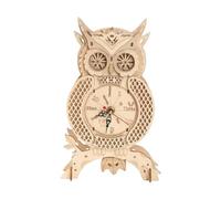 Pegciuho Owl Clock 3D Wooden Puzzle Creative Puzzle Set DIY Desk Clock Educational Toy Birthday Gift Wooden Craft Suitable for Children Teens Home Decoration