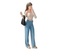 Pegciuho People Figures Resin Miniature Model Figures Realistic Figurines Tiny People Girl Figure Resin Material Suitable for DIY Scene Decor Architect