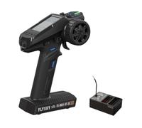 Pegciuho RC Car Remote Transmitter with Advanced, Clear Display Screen, 11 Configurable Channels, Remote Adjustment Function Via Mobile App, AI Techno
