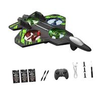 Pegciuho Remote Control Foam Airplane Toy Fighter Jet with Light, 360° Flip Function, Easy to Fly, Suitable for Children And Adults (Beginner Level), green