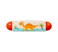 Pegciuho Rotating Puzzle Toy Wooden Blocks Educational Activity Manual Motor Skills Conceptual Development Learning Suitable for Children Home Playroom, Dinosaur Style