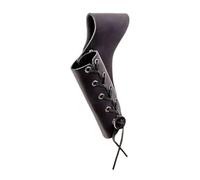 Pegciuho Sword Frog Medieval PU Leather Universal Sheath Adjustable Faux Laces Vintage Decorative Rope Design Suitable for Cosplay Role Playing Halloween Knigh, Black