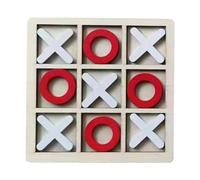Pegciuho Toe Wooden Chess Board Game Interactive Puzzle Game Table Game Early Learning Toy Educational Toy Suitable for Family Gatherings Travel Birthd