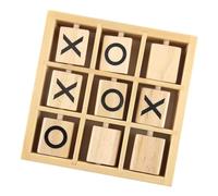 Pegciuho Toe Wooden Table Game Chessboard Educational Puzzle Interactive Brain Teaser for Children Portable Suitable for Family Gatherings Ami, 14.2cmx14.2cmx3.5cm