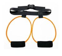 Pegciuho Training Belt Glute Focus Resistance System With Waist Belt Ankle Cuffs Latex Bands Foam Padding lightweight suitable for leg home workouts travel advanced users, Orange, 40LBS