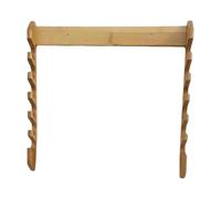 Pegciuho Wall Mounted Fishing Rod Rack, Pool Cue Display Stand, Multi-Layer Wooden Rack, Basement Organizer, 6 Slots