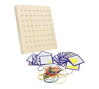 Pegciuho Wooden Graphical Brain Teaser Early Development Toy Manipulative Material Mathematical for Kids