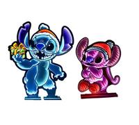 Pegdev 1.4M Disney Stitch & 40Cm Angel Infinity Mirror Light Bundle