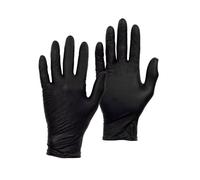 Pegdev 100x Premium Black Nitrile Gloves Powder-Free Disposable Latex-Free Textured Medium 50 Pairs Pegdev Black M
