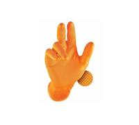 Pegdev 100x Premium Orange Nitrile Gloves Powder-Free Disposable Latex-Free Textured Medium 50 Pairs Pegdev Orange M