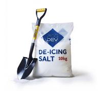 Pegdev 10kg Premium White De-Icing Salt with Winter Snow Shovel Round Mouth Pegdev White