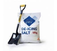 Pegdev 10kg Premium White De-Icing Salt with Winter Snow Shovel Square Mouth Pegdev White