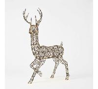 Pegdev 145cm LED Rattan Christmas Reindeer Outdoor Decoration in Gold Pegdev Gold