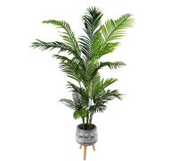 Pegdev 180cm Artificial Palm Tree with Blue Planter & Stand, Indoor Use in Green Pegdev Green