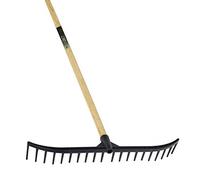 Pegdev 20 Tooth Poly Golf Bunker Rake with Hardwood Handle Lightweight Durable Tool in Black Pegdev Black