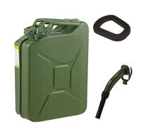 Pegdev 20L Heavy Duty Jerry Can with Metal Spout & Replacement Seal UN Certified in Dark Green Pegdev Dark Green