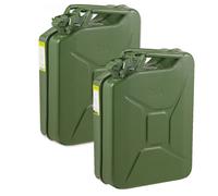 Pegdev 20L Heavy Duty Jerry Cans UN Certified Portable Fuel Container Pack of 2 in Dark Green Pegdev Dark Green