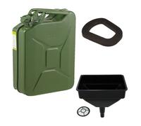 Pegdev 20L Professional Heavy Duty Jerry Can Bundle UN Certified for Flammable Liquids in Dark Green Pegdev Dark Green
