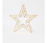 Pegdev 38Cm Warm White Led Metal Star Christmas Light