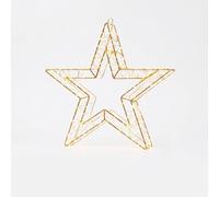 Pegdev 38cm Warm White LED Metal Star Christmas Light in Gold Pegdev Gold