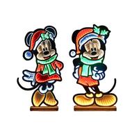 Pegdev 60Cm Disney Mickey Mouse & Minnie Mouse Infinity Mirror Light Bundle