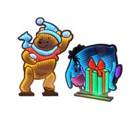 Pegdev 60cm Disney Winnie the Pooh & 40cm Eeyore Infinity Mirror Light Bundle Pegdev Multicolor