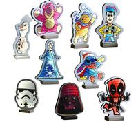 Pegdev 9 Piece Disney Character Led Infinity Mirror Light Bundle