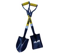 Pegdev Compact Micro Shovel Set Square & Round Mouth Fibreglass Handles in Navy Pegdev Navy