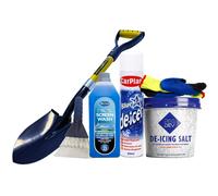 Pegdev Deluxe Emergency Winter Car Kit with Micro Shovel for Snow & Ice Removal in Blue Pegdev Blue