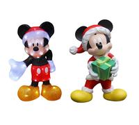 Pegdev Disney Mickey Mouse 54cm LED & 49cm Santa Christmas Ornament Bundle Pegdev Multicolor