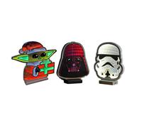 Pegdev Disney Star Wars Grogu, Stormtrooper & Darth Vader Infinity Light Bundle