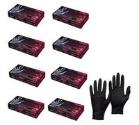 Pegdev Draco Grip - 200 X Premium Black Nitrile Gloves - Powder-Free Disposable Latex-Free For Mechanics Ambidextrous Large - 100 Pairs