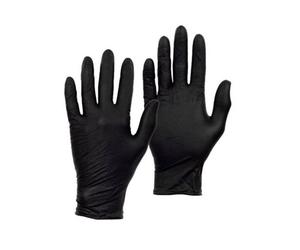 Pegdev Draco Grip - 500 X Premium Black Nitrile Gloves - Powder-Free, Disposable, Latex-Free, Textured Grip Size (Large) - 250 Pairs