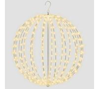 Pegdev Enchanting Pre Lit 50cm LED Sphere 320 Warm White Micro LEDs 5m Lead Timer Pegdev White