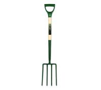 Pegdev Ergonomic Steel Garden Fork 30" Handle 1.8kg Weight 7.5" x 11.5" Blade Forged Durable in Dark Green Pegdev Dark Green