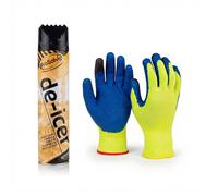 Pegdev Fast Acting De-Icer Spray 600ml with Thermal Gloves in Yellow Pegdev Yellow