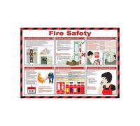 PDL - Pegdev - First Aid Laminated Health & Safety Poster A2 Landscape - Fire Safety Hazard Sign.