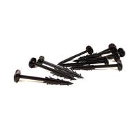 Pegdev Heavy Duty 6" Landscaping Pegs for Weed Control Pack of 90 in Black Pegdev Black