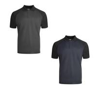 Pegdev JCB Unisex Grey Black Polo Shirt 180gsm Polyester Workwear | Size: Medium Pegdev Grey M