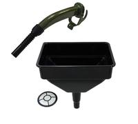 Pegdev Jerry Can Accessory Bundle Metal Spout with Rubber Nozzle Heavy Duty Funnel in Black Pegdev Black