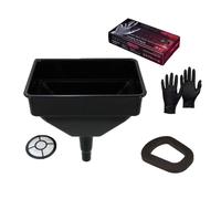 Pegdev Jerry Can Accessory Bundle Rubber Seal Heavy Duty Funnel & Nitrile Gloves Refuelling in Black Pegdev Black