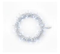 Pegdev LED string lights cool white, white rubber IP65 garden patio 20m in Cool White Pegdev Cool White