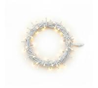 Pegdev LED string lights warm white, white rubber IP65 garden patio 25m Pegdev White