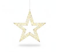Pegdev Outdoor Christmas LED Metal Star 100 Micro Lights Silver Frame 54cm Pegdev Silver