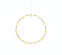 Pegdev Outdoor Christmas LED Metal Wreath Warm White 8 Function Decor 36cm Pegdev Warm White