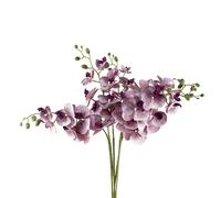 Pegdev Pack of 6 100cm Artificial Purple Orchid Stem 42 Realistic Flowers Pegdev Purple